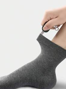 5 pares de calcetines tipo tripulación para hombres, anti-olor y absorbentes del sudor, estilo de negocios, color negro, para primavera/otoño, otoño - Multicolor - Ver 6