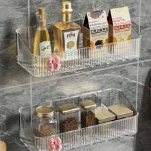 No-Drill Bathroom Shelf Toilet Rack Accessories Bathroom Storage Corner Shelve Kitchen Wall Dinding