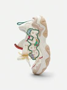 Balabala Girls' Sweet And Breathable Sneakers, Spring/Fall - Beige - View 6