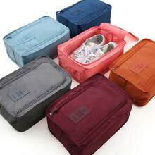 Bolsas de zapatos portátiles de viaje multifunción impermeable plegable de almacenamiento de alta capacidad organizador de bolsas de zapatos - Azul oscuro G796C - Ver 8