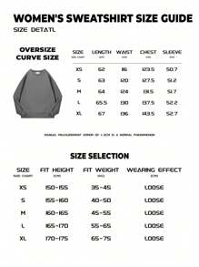 Felpa oversize unisex con stampa casual di un cucciolo astratto, con spalle basse, in morbido pile caldo adatto per climi freddi, top basic in cotone da donna, per primavera/estate