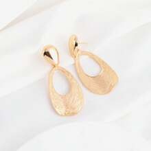 Exaggerated Dramatic Leaf & Heart Loop Chandelier Earrings, Personalized Circular Disc Earrings