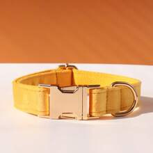 Multiple Colour Velvet Personalise Dog Collar Engraved Pet Name Plate Metal Buckle,Wedding Puppy Gift,Gold,Stylish,Soft And Does Not Harm The Skin,Colorful,Vintage,Simple,Unisex,Casual,Cuties,Custom,Personalized,Unique,Boyfriend,Girlfriend,Dad,Mom,Family,Friends,For Anniversaries,For Birthdays,For Graduation,For Prom,For Party,Gold Jewelry,Ideal Gifts For Him,Ideal Gifts For Her