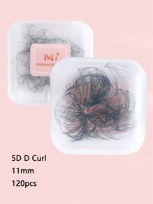 120pcs 3D 5D D-Curl Pre-Made Lash Trays, 8-15mm D-Curl, Suitable For Eyelash Extension, Create Fluffy & Voluminous Lashes, Handmade Loose Premade Lash Clusters - D - View 11