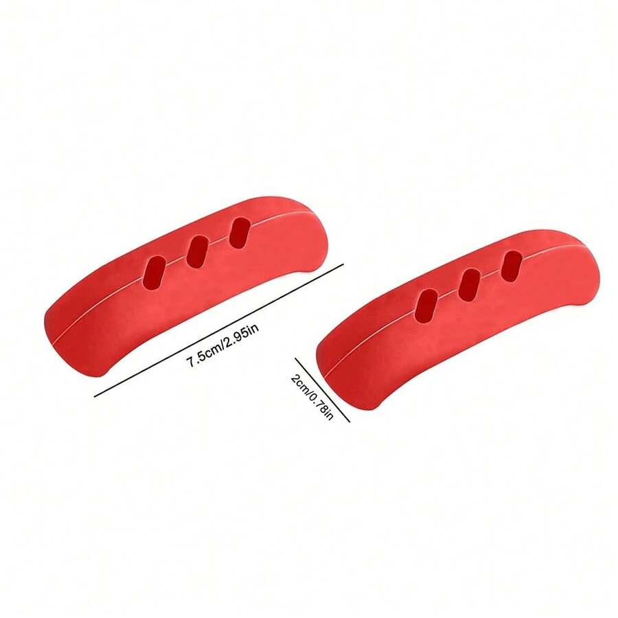 Silicone Pan Cover, Heat-Insulating Support Stand, Kitchen Utensils, 2 Pcs. CUOA - Red - View 1