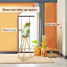 Lucn Cavalletto regolabile 1,5 m/1,75 m, cavalletto da studio per pittura e disegno, supporto pieghevole per opere d'arte, cavalletto a forma di A in legno per lavagna da disegno per matrimoni (150 cm/175 cm), articoli per la scuola, forniture scolastiche