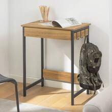 SoBuy FWT43-N, Computer Desk Workstation Writing Desk Children Teenagers Desk, W60 X D40 X H77cm - Brown - View 3