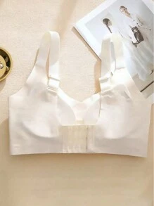 3pcs Uplift & Enhance Full Coverage Wireless Bra, Adjust & Minimize Side Bulge, Seamless Undergarment For Plus Size Women