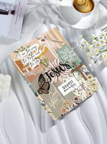 Funda protectora de tableta con palabras inspiradoras, compatible con iPad Mini4/Mini5/Mini6/Air 5ta Gen 2022, compatible con Samsung Galaxy Tab A9 Plus de 10,95 pulgadas, compatible con Huawei MatePad de 10,4 pulgadas/Tableta, con portaplumas/anti-caída/tapa con activación/suspensión automática