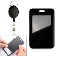 Customized Name Retractable ID Badge Holder Keychain Clip Name Tag Protector For Employee Card Cover Security Accessories Business Suitable Custom Name For Office Use Professional Design For Identification Personalized DIY
