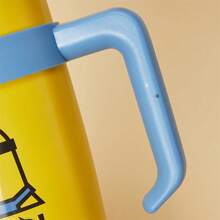 Miniso Vaso de gran capacidad con aislamiento de los Minions, botella de agua portátil, taza de acero inoxidable con asa, tapa y pajita, 1600ml/54.11oz