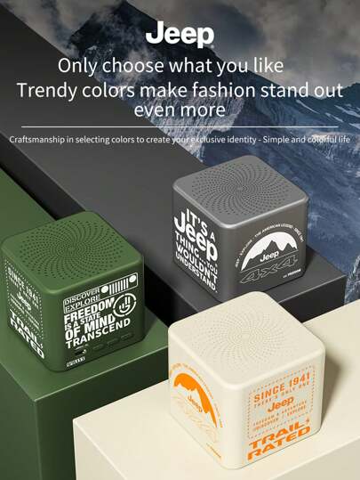 Jeep Jeep JP SC008 Mini Alto-falantes Portátil Sem Fio para Exteriores, Reprodutor de Música HiFi Estéreo, Subwoofer IPX5 à Prova D'água