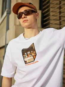 INFLATION Frühlings-/Sommer-Neu, lässig geschnittenes Rundhals-Top für Herren