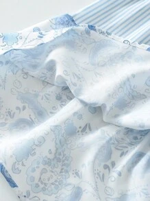 Young Girl Cute & Fun Beach Vacation Sundress Strap Dress For Summer - Blue - View 9