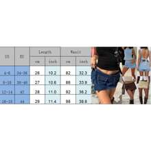 Women Casual Shorts Drawstring Comfy Elastic Waist Shorts Jeans Denim Shorts Pull On Short With Front Pockets - Baby Blue - View 9