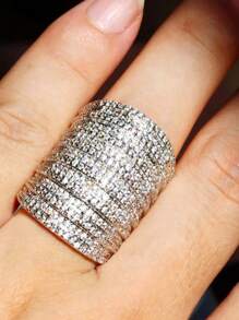 1 PC Fashion Cubic Zirconia Ring For Women For Valentine's Day Gift Wedding Anniversary Party Jewelry - 1# - View 1