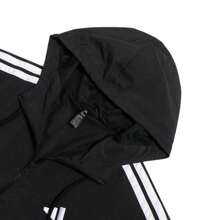 Adidas Women's 3-Stripe Windbreaker Jacket, Minimalist Design, Suitable For Outdoor, Fitness, Training, Hooded Sportswear, JZ2162 - Black/white - View 8
