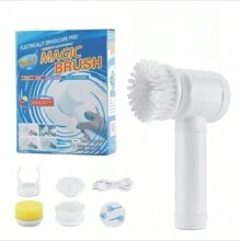 Electric Cleaning Rotary Brush Band, Multiple (With 3 Brush Heads, 4 Brush Heads, 5 Brush Heads) Power Cleaning Brush, Household Rechargeable Handheld Shower Cleaning Brush For Bathroom Wall Tile Floor Bathtub Kitchen