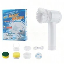 Electric Cleaning Rotary Brush Band, Multiple (With 3 Brush Heads, 4 Brush Heads, 5 Brush Heads) Power Cleaning Brush, Household Rechargeable Handheld Shower Cleaning Brush For Bathroom Wall Tile Floor Bathtub Kitchen