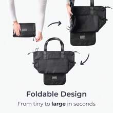 The Foldie® Foldable Travel Tote Bag For Women - Weekender Bags For Women, Item Travel Bag - trái cam - Xem 3