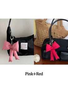 Ins 小众可爱蝴蝶结钥匙扣，高端手感包包挂件，少女心背包装饰，轻巧方便携带易于悬挂，可轻松挂在车钥匙、手袋、背包、钱包等物品上，适合约会、婚礼、购物、办公室、汽车、家居等任何场合，是生日、节日或聚会时送给朋友、妻子、家人、同学、女士和女孩的理想礼物选择 - 彩色 - 查看 18