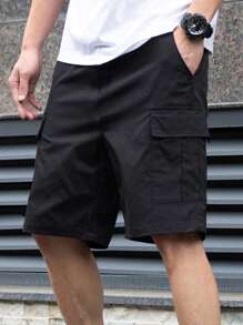 1pc Casual Boys & Teens Loose Cargo Shorts, Multi Pockets, Sports Style, Suitable For Outdoor, Spring/Summer/Autumn