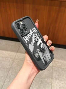 1 pieza Funda de teléfono con acabado mate de payaso inglés compatible con iPhone 16, 15 Pro Max, 14 Plus, 13, 12, 11, XS, XR, X, 7, 8, SE 2020, 2022 Cubierta protectora resistente al agua, a los golpes y a los arañazos