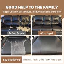 Self-Adhesive Leather Repair Patches - Waterproof PU Fabric Stickers, 14 X 54 Inch DIY Synthetic Leather Patches For Sofa, Cabinet, Dining Chairs, Wall Decor And Motorcycle Seats - Repair Kit For Home And Office