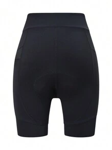 HISERWA Women's Cycling Shorts With Pockets, Shock-Absorbing Silicone Foam Padding, Breathable, High Stretch, Butt-Lifting