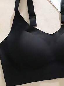 3pcs Uplift & Enhance Full Coverage Wireless Bra, Adjust & Minimize Side Bulge, Seamless Undergarment For Plus Size Women