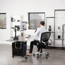 Heavy Duty Adjustable Under-Desk PC Mount Computer Case Holder Supports Up To 66 Lbs (MOUNT-PC04A) - 1 - View 9