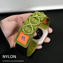 1pc Nylon Braided Strap Band Compatible With Apple Watch Ultra/Series 8/SE/7/6/5/4/3, Suitable For 9/S8/S9/S10, Outdoor Sports Hiking Wristband