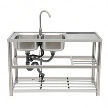 YUNRUX Kitchen Sinks - Silver - View 3