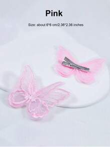 6/12 pièces Pinces à cheveux avec nœud en dentelle, accessoires de cheveux romantiques pour la Saint-Valentin, polyvalents pour l'intérieur/extérieur, convenant pour les concerts, fêtes, mariages, séances photos, ornements de cheveux en forme de papillon
