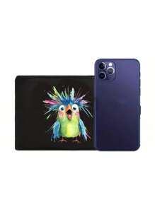 Bolsa de maquillaje de gran capacidad con estilo, bolsa de maquillaje de viaje, bolsa con cremallera de unicolor, bolsa de belleza, bolsa de lona, estampada con un colorido patrón de pájaros, adecuada para almacenamiento diario, despedida de soltera y bolsa de aseo, kit de maquillaje de dama de honor, bolsa de regalo de dama de honor, bolsa de almacenamiento de viaje para bodas con cremallera, bolsa de maquillaje ideal de compras de diseño reciente