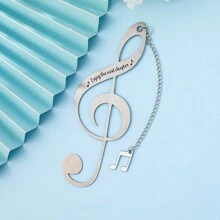 A 1pc Silver Premium Note Bookmark With A Unique And Compact Pendant, The Best Reading Gift For Music Lovers.