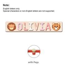 Customized Personalized Name Puzzle Board, Christmas Gift, Name Puzzle, First Birthday Gift, Unique Name Puzzle Board, Baby Boy Or Girl Early Education Toy, 3D Letter Puzzle Toy, Customized Baby Name - Multicolor - View 23