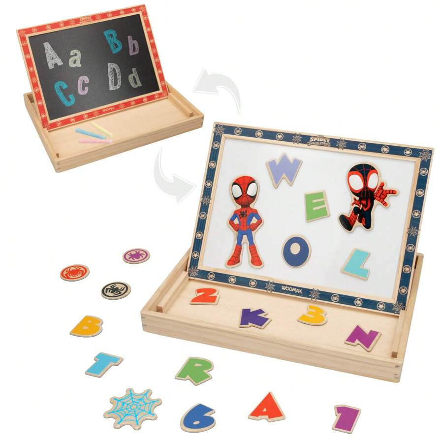 Woomax Spidey et sa super équipe, tableau noir pour enfants 2 en 1