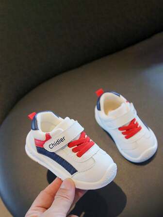 1 Pair Toddler Casual Sports Sneakers With Hook And Loop Design, Breathable Mesh Upper, Soft TPR Outsole, Non-Slip, Suitable For 1-4 Years Old Boys & Girls, Indoor & Outdoor Wear, Spring/Autumn