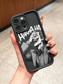 1 pieza Funda de teléfono con acabado mate de payaso inglés compatible con iPhone 16, 15 Pro Max, 14 Plus, 13, 12, 11, XS, XR, X, 7, 8, SE 2020, 2022 Cubierta protectora resistente al agua, a los golpes y a los arañazos