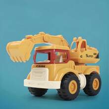 Brinquedos de Construção Adequados para Meninos, Meninas e Crianças de 2, 3, 4 e 5 Anos, Escavadeiras de Caixa de Areia, Caminhões de Construção, Guinchos de Descarga, Caminhões Betoneira, Presentes de Natal e Aniversário, Volta às Aulas