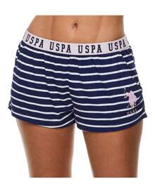 U.S. Polo Assn. Womens 3 Pack Elastic Waistband Pajama Sleep-Lounge With Pockets Shorts - Light Pink - View 4