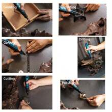 50000-100000-15000r Mini Cordless Angle Grinder Set Electric Polisher Drill Kit - 綠色 - 查看 8