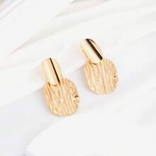 Exaggerated Dramatic Leaf & Heart Loop Chandelier Earrings, Personalized Circular Disc Earrings