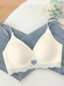 3pcs Crystal Jelly Seamless Wire-Free Sports Bra, Soft Support, Slip Resistant, Gather Up, Lightweight For Women