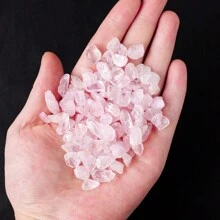 Piedras naturales, material de cuarzo rosa, grava de cristal, virutas de piedra, minerales, espécimen de reiki, gemas, decoración de acuario