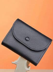 1 Portamonete multifunzionale con texture di litchi, mini portafoglio piccolo con porta carte, in pelle PU morbida