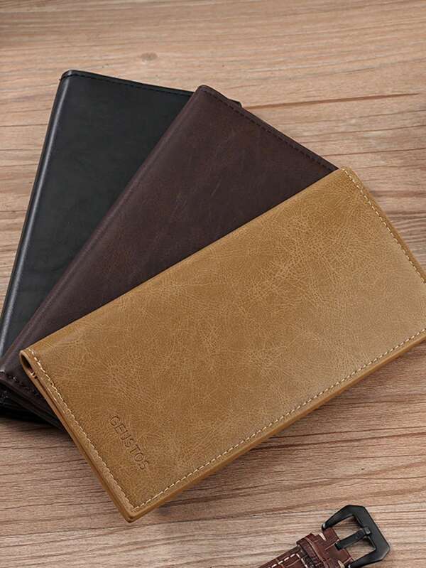 2025 New Long Wallet For Men Slim Leather Multi-Function Combo Driver's License And Bifold Wallet Card Holder Wallet Business Card Holder Credit Card Holder Id Card Holder