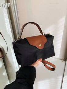 1 pieza Bolso de mano de moda pequeño y cuadrado, bolso de hombro y bandolera versátil y de moda para mujer, monedero mini de unicolor, cabe teléfono, monedas, lápiz labial, uso diario, ir al trabajo