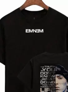 Emine T-Shirt Music Rapper American Composer International Blouse 100% Cotton Unisex T-Shirt - Black - View 2